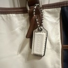 Coach Park Colorblock Leather Tote F23683 White Navy Brown Shoulder Bag