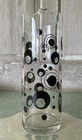 Libbey 9    Glass Cocktail Martini Pitcher Clear Black Circles Dots Barware