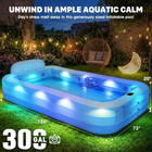 Large Inflatable Pool With Lights  Upgraded Solar Powered Blow Up Pool For Adult