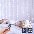 300 Led Curtain Fairy String Lights Usb Window Hanging Wedding Xmas Decor Lamp