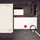 90-piece Vintage Stationery Set With Envelopes Gold Border Letter Paper 10 2x7 2