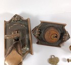 Vintage Dexter Pre-schlage Brass Entry Door Thumb Handle   Deadbolt Set