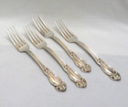 Set Of 4 Reed   Barton Festivity Silver Plate Dinner Forks  No Mono  7 5 8  Xlnt