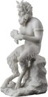Pan Playing Flute On Rock Statue - Greek God Of The Wild And Nature  brand New 