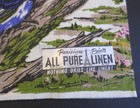 Vintage Retro 1960 s Parisian Prints Birds Linen Kitchen Tea Towel Nos Nwt