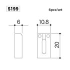New Gotoh S199 Set Of 6 Steel Tremolo bridge Saddles 10 8mm Width - Black