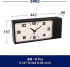 1-day Ship Dulton Double Face Wall Clock Rectangle Black H21-0362bk Silent Retro