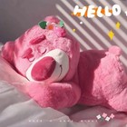 Toy Story Lotso Cute Bear Strawberry Sofa Plush Pillow Stuffed Valentine