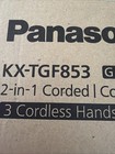 Panasonic Kx-tgf853 2-in-1 Corded   3 Cordless Phone Set Silver Kx-tgf853