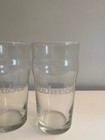 Vintage Etched Budweiser Libbey Usa 20oz English Pub Pint Beer Glasses X4 Nos