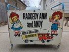 Raggedy Ann   Andy Vintage Wooden Toy Box Wagon Large Display Storage
