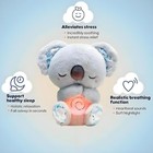 Koala Breathing Stuffed Toy  Rhythmic Motion Sleep Plush With 28cm  Grey