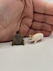 Vintage Miniature Porky Pig Piggy Figurine Tiny Dollhouse Animal Trinket