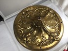 Beautiful Vintage Brass Ceiling Light Medallion Art Deco Styleback Plate 17   61