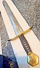 Rare Vintage Custom Stamp 39  Medieval Short Sword  32  Blade Leather Scabbard