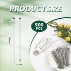 200pcs Stainless Steel Head Pins Set For Jewelry Making Long 70mm Silver Ball He