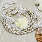 Wedding Lasso Rope White Gold Flower Lazo Para Boda Handfasting Cord