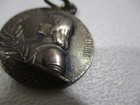 Antique Vintage Sterling Silver Religious Medal Blessed Joan Of Arc Lavrillier