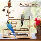 Bird Playground Parrot Perch Stand Natural Wood Stands For Cockatiel Gym Playpen