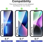 2pcs For Iphone 13 13 Pro Tempered Glass Screen Protector Anti Scratch Cover