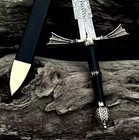 Fantasy Dark Sister Inspired Sword Dragon Knight Longsword Damascus Style Blade