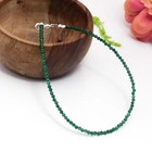Natural Emerald Anklet 2mm Genuine Tiny Green Faceted Beads Minimalist Jewelry