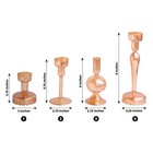 4 Gold Assorted Lined Crystal Glass Taper Candle Holders Centerpieces Events