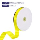 Satin Ribbon 1 Inch X 100 Yards Lemon Yellow Single Face Polyester Satin Ribbon