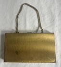 Vintage Mother Of Pearl Compact Purse Vanity Case Lipstick Mirror Etc  Carryall