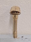 Vintage 1961 Gillette Aristocrat Slim Adjustable Safety Razor G-3 Gold Plated