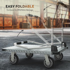 2200 Lbs  Capacity Foldable Push Cart Dolly   Moving Platform Hand Truck   Heavy