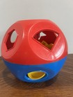 Vintage 80   s Tupperware Blue   Red Shape O Ball Toy Sorter W  9 Pieces 