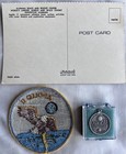 Vintage   Mint 1969 Apollo Ii Embroidered Nasa Patch With Pendant   Post Card 