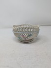 Vtg Belleek Hawthorne Basket Oval 4 Strand Woven Porcelain Ireland 7x5x2 5in