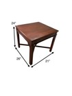 Side Table Chippendale Style Vintage End Table Solid Wood With Carved Sides