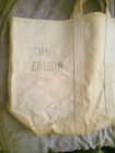 Vintage Con Edison Heavy Canvas Tote Tool Bag White
