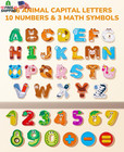 Joycat Wooden Thick Alphabet Magnets For Toddlers Fridge Large Size Cute Animal 