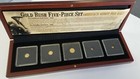 Gold Rush Five Piece Set Gold Nuggets And Gold Coins