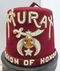 Vintage Murat Shriners Fez Legion Of Honor - King Tut Jeweled With Case