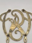 Virginia Metalcrafters George Washington Cypher 10-13 Solid Brass Trivet 1950
