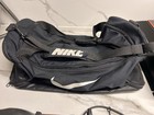 Nike Large Black Polyester Duffel Gym Bag Zip Closure Adjustable Strap Logo