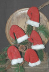 Primitive Folk Art Santa Hat Ornies Pattern - Sew Craft Easy - Christmas Holiday