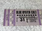 Blue Oyster Cult  1976 Concert Ticket Jackson Mississippi Coliseum Buck Dharma P