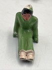 Vintage 1950   s Barclays Winter Scenery Cast Lead Figure Skaters Skier Lot Of 4