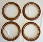 Lot Of 4 Faux Wood Style Decorative Plate Holder Frames 11   8 plates 