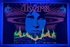 Vintage 1994 The Doors Blackight Poster Flocked 1661 Morrison Flame - 23x35 