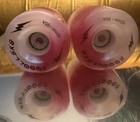 Rooollsk8 Led Light Up Quad White And Pink Sparkle Skate Wheels 62 Mm 85a