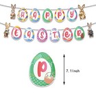 Happy Easter Banner Decorations Bunny Rabbit Easter Egg Banner Easter Garland 
