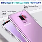 For Samsung Galaxy S9 s9 Plus s8 Case Phone Cover Clear   Tempered Glass Screen