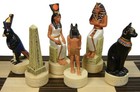 Egyptian Anubis Chess Set W  Ebony Black   Maple 14  Wood Board Egypt